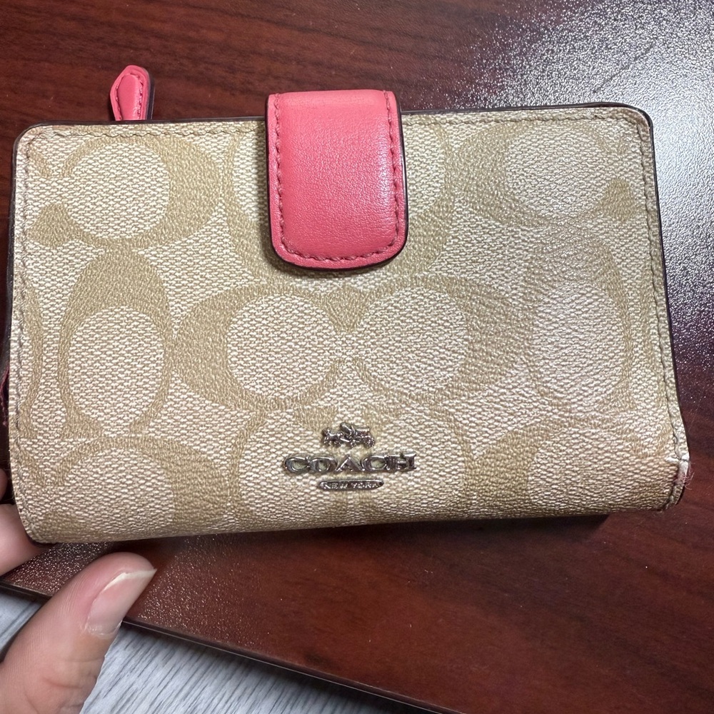 Coach Beige and Pink Wallet